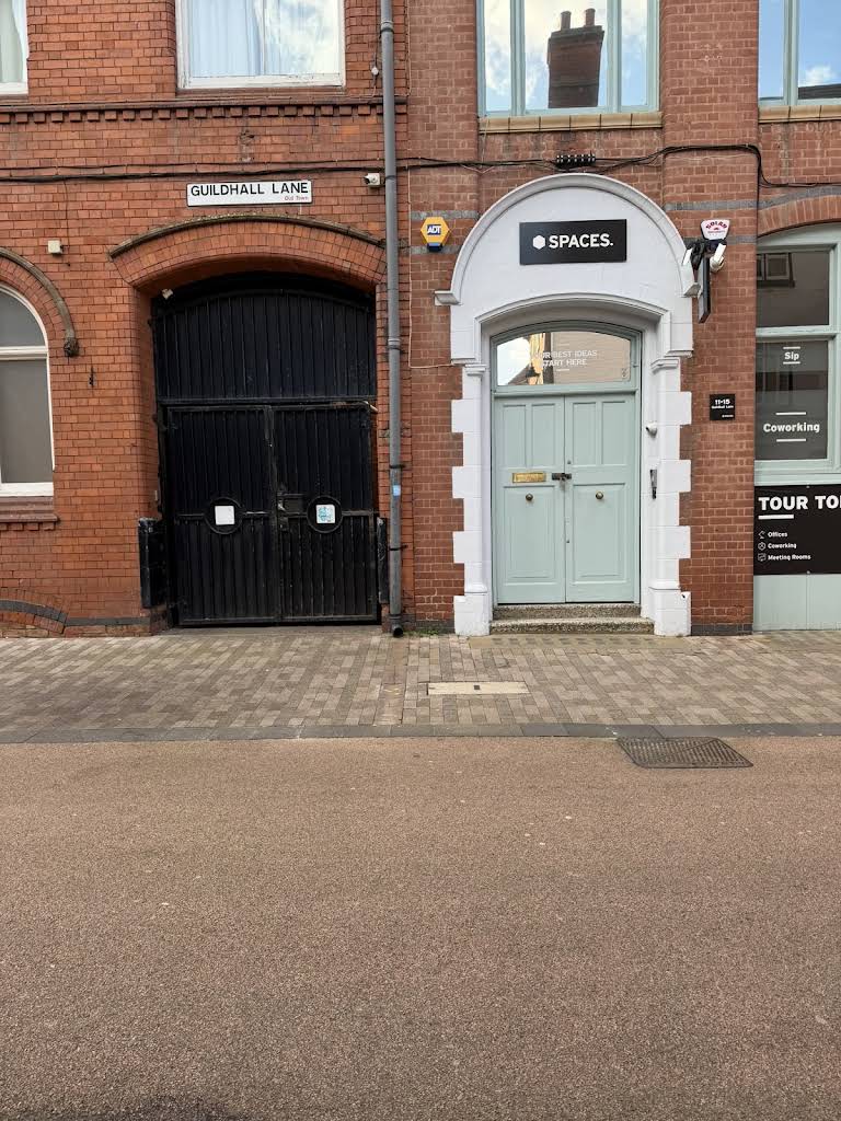 Entrance to the Leicester office building on Guildhall Lane