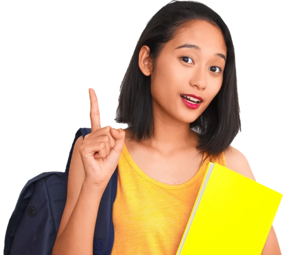 Student with a backpack and study notebook, from Flywire’s education payments portal